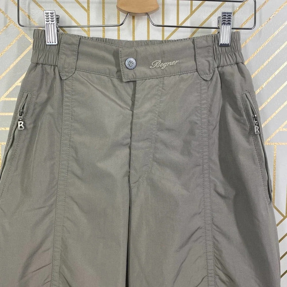 Bogner Ski Snow Pants Grey Taupe Puffer Nylon - Picture 2 of 12
